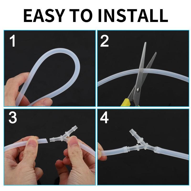 INFINAUTO Automotive Vacuum Tubing Connector, 5/32" Car Y Shaped 3