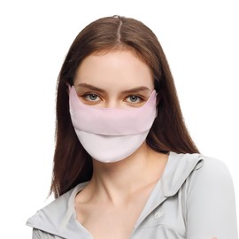 OHGOLF UV Face Cover UPF 50+ Women Breathable Face Covering Protection Sunscreen Mask SLN3M018 Purple&White Classic