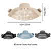 Silicone Pot Strainer, Emptycolor Adjustable Clip On Strainer for Pots