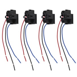EMSea 4pcs H4 12V Car Light Socket Headlight Wiring Harness Adapter H4 Socket Wiring H4 Socket Wiring Harness Connector Adapter for Car Lamp Holder