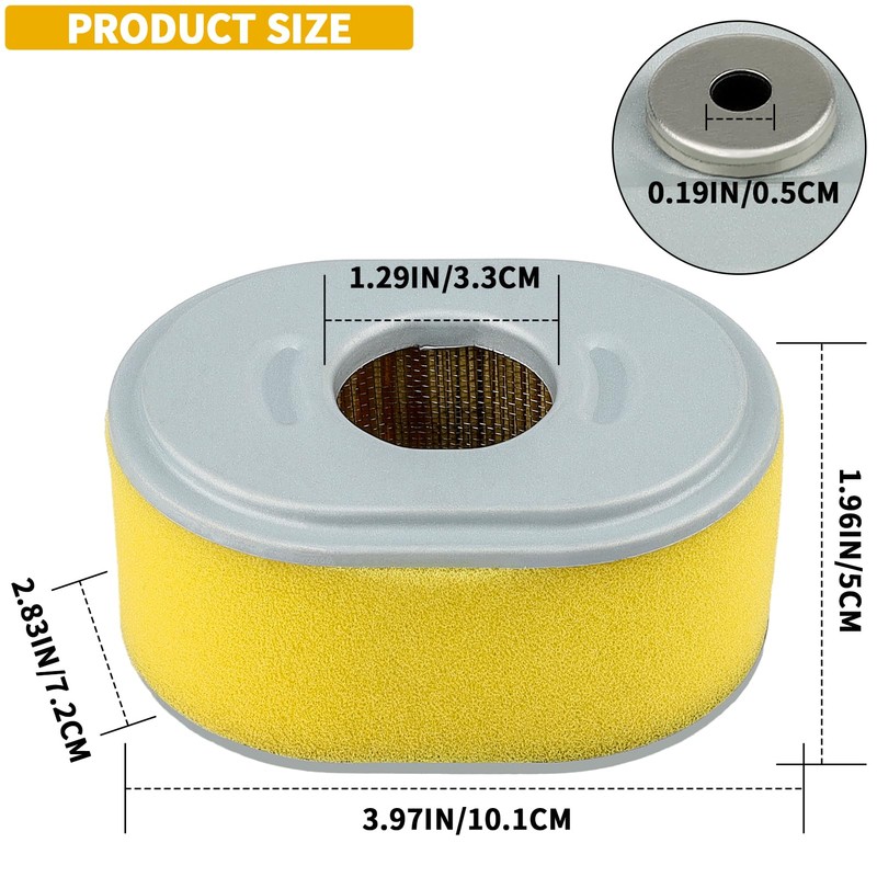 SOLLON 2 x Air Filter 17210-ZE0-505 for Honda GX110 GX120