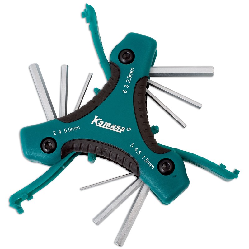 Kamasa 55858 Tri Hex Key Set 9pc