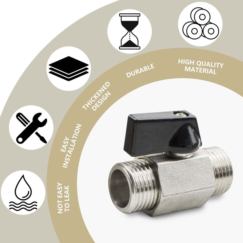 Bwintech 2 pieces 3/8 inch BSP male thread x male