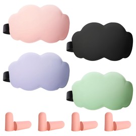 3D Schlafmaske Für Herren Und Frauen,4Pcs Lichtblockierende Schlafbrille,Weiche Und Atmungsaktive Memory Schaum Augenmaske Form der Wolke Mit Verstellbarem Stirnband Für Reisen Nickerchen,Schlafmaske