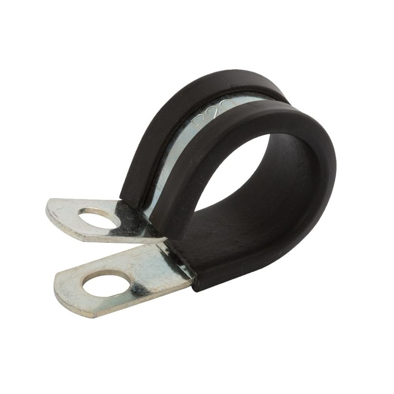 10x Rubber Lined Steel Strong P Clip Clips Hose Pipe