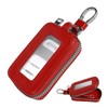 Hbxdeco Car Key Case, Leather Zipper Car Key Fob Holder