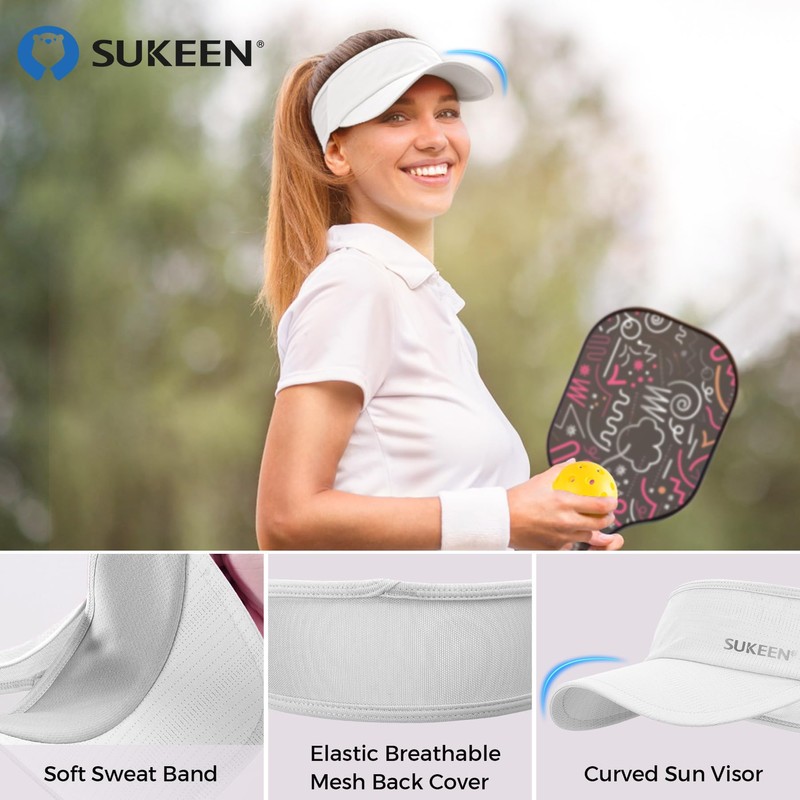 Sukeen Sun Visor Hat,UPF 50+ UV Sun Protective Sun Visors