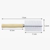 PET Grooming Comb Metal Double And Single Row Wooden Handle
