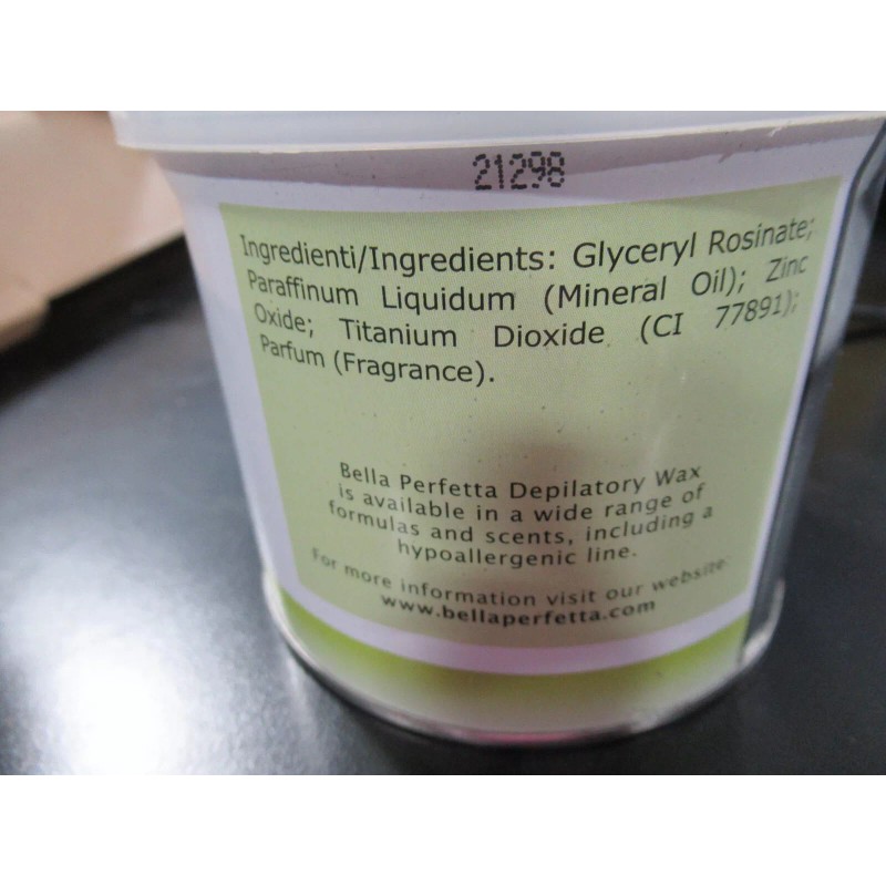 Bella Perfetta DEPILATORY WAX- 14OZ/400ML ZINC OXIDE -VANILLA*NEW **(Set of