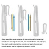Ailejia 20 pcs Plastic Adjustable Pinch Pleat Hook Depth Pinch