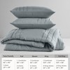 Comfort Spaces Blue/Grey Cal King Size Comforter Set - 3