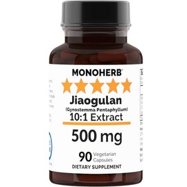 MONOHERB Jiaogulan Extract 500 mg - 90 Veg Capsules - Gynostemma Pentaphyllum - 90 Servings