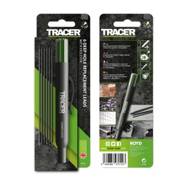 TRACER 6x Replacement Lead Dispenser (including 4x 2B Dark Graphite Replacement Leads and 2x Yellow Alternative Leads)