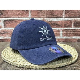 ZKFE Captain Hat for Men Women, Gifts for Boat Owners, Navy Blue Embroidered Boating Baseball Cap, Marine Sailor Adjustable Hat