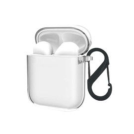 Sarafox Funda Compatible con AirPods 1 y Airpods 2 Case Estuche Protector Semirrigida Antigolpes para Aurículares con Mosquetón.