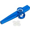 Fartime Blue Exquisite Aluminum Alloy Kazoo With 5 Kazoo Flute
