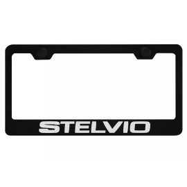 MVP Black License Plate Frame For Alfa Romeo Stelvio