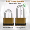 4 Pack Long Shackle Combination Padlock - 105mm Heavy Duty
