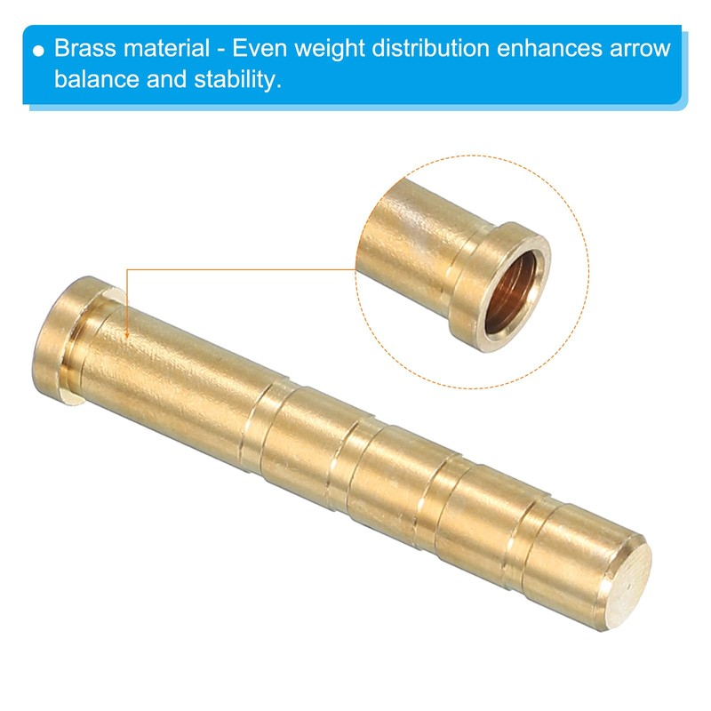 PATIKIL 100 Grain Archery Arrow Brass Insert, 12 Packs Insert