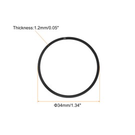 uxcell Piston Ring Set, 2Pcs 34mm x 1.2mm Standard Size Piston Rings Fit for Chainsaw Replacement Parts