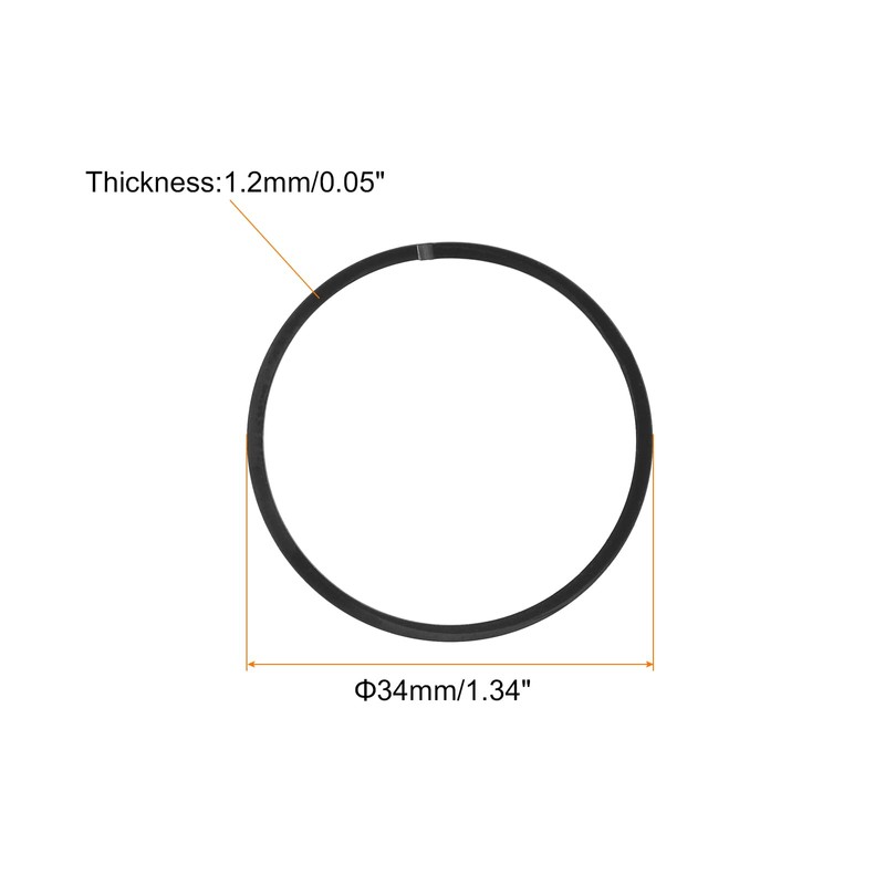 uxcell Piston Ring Set, 2Pcs 34mm x 1.2mm Standard Size