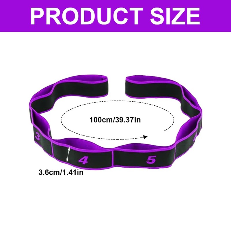 Stretch Band Yoga Stretching Band Yoga Strap with 9 Loops