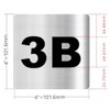 Apartment number 3B sign - UNIT NUMBER 3B SIGN (SILVER,