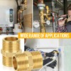 4 Pcs 1/2" Male to 1/2" Males, Thread Brass Hex