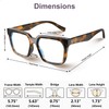 VISOONE 2 Pack Rectangle TR90 Blue Light Blocking Glasses Computer