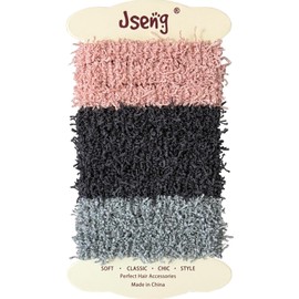 Jseng 10Packs Hair Ties - No Damage Thick Hair Elastics - Seamless Terry Elastics Bands Ponytail Holders - Hair Accessories for Thick Curly Hair - Forest Green