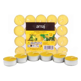 OnlineStreet Scented Tealight Votive Candles Pack - Wax Tarts in Different Assorted Refreshing Fragrances with 8 Hours Burning Time (Citronella Tealights)