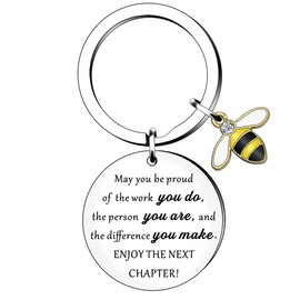 HULALA Retirement Gifts For Women Men New Job Gifts Leaving Gifts For Colleagues Teacher Nurse Friends May You Be Proud Of The Work You Do Keyring Keychain Key Rings Enjoy The Next Chapter Gifts