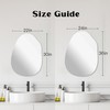 Irregular Frameless Bathroom Mirror,24 x 36 Inch Asymmetrical Wall Mirror