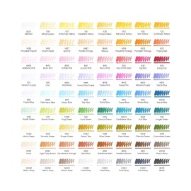 Arteza Everblend Ultra Art Markers, Set Of 72, Sketch Markers with Dual Tips