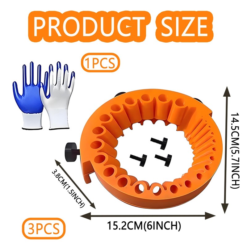 3Pcs Orange Angle Grinder Drill Bit Sharpener, Durable Drill Sharpener