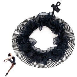 5 Pcs Ponytail Net Drawstring,Invisible Thick Hair Mesh,Elastic Hair Nets, Resuable Black Bun Nets, Holder Caps Hair Bun Net for Women, Hairnets for Dance Ballet Wig Catering Bun and Hair Fixing