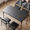Portable Folding Card Table&Chair Set for 4, 5 Piece PU