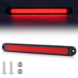 Biqiure 1PC Universal 12V Third Brake Light Red,LED High Level Brake Lamp Waterproof 3rd Brake Light Strip with 2 Modes High & Low Beam for Cars, Vans, SUVs
