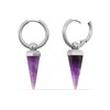 PUNKYOUTH Punk Goth Crystal Spike Hoop Earrings – 925 Silver