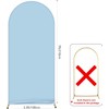 AIBIIN 3.3x7ft Solid Blue Arch Backdrop - 2-Sided Fit for