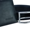 Laura Biagiotti Mens Gift Box Leather Belt and Wallet, black