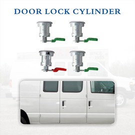 Eterpace Ignition Switch Lock Cylinder&Keys W/ 4 Door Lock Cylinder, Compatible with Ford Econoline/E150/E250/E350 Van 1997-2020, Replace# LC6177, 703369, 597638