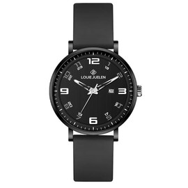 Minimalist Digital Men's Quartz Watch Waterproof Casual Teen Watch Stylish Sports Design Durable Silicone Strap Perfect for Daily Wear Outdoor Activities (Black)
