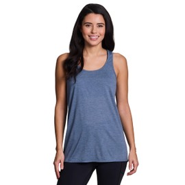 RBX Women's Fashion Yoga Workout Soft Twist Racerback Tank Top Tunic Moonlight Blue XL