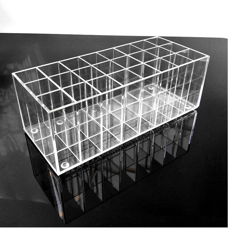 Acrylic Lip Gloss Holder Organizer, Lipstick Holder, 24 Slots Makeup