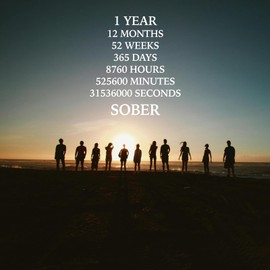 One Year Sober Gifts Men Women, 1 Year Sober Journal 200 Pages Engraved Notebook A5 Lined with Pen, Serenity Prayer Keychain, 1 Year Sober Anniversary Recovery Gift, 1 Year Sobriety Gift Ideas