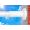 White Tension Curtain Rod 51-165In, Long Adjustable Tension Rods No