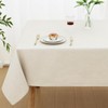 smiry Faux Linen Table Cloth Rectangular 140x220cm, Water resistant Tablecloth