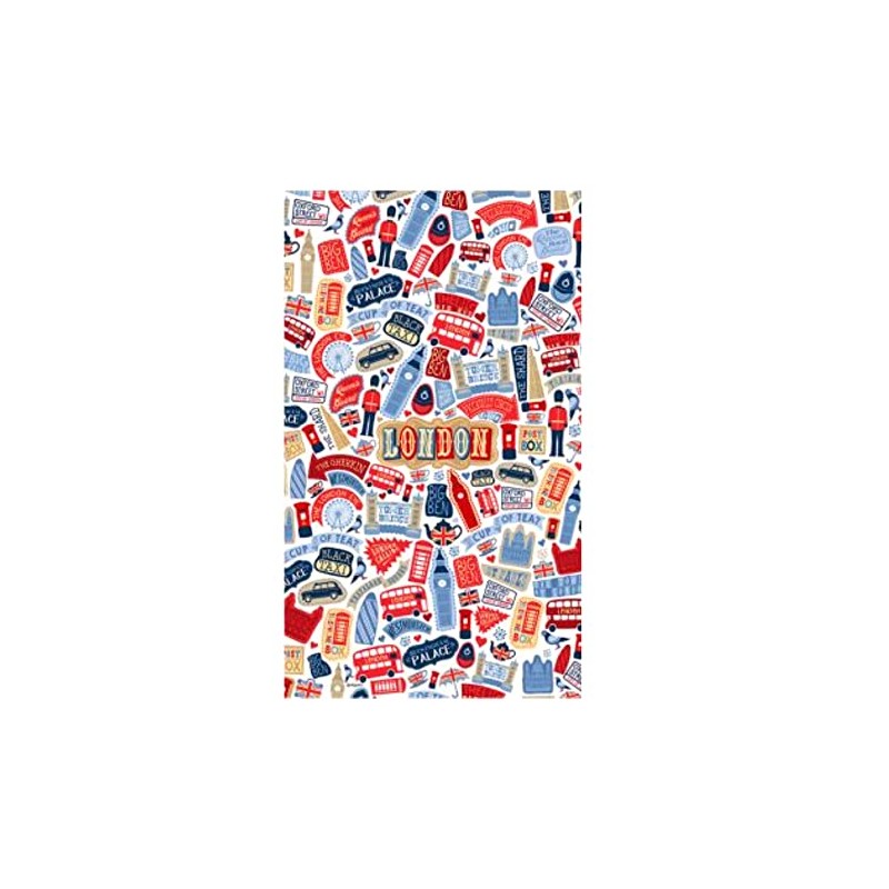 Elgate London Doodles Icon Tea Towel Funny Novelty Souvenir Gift
