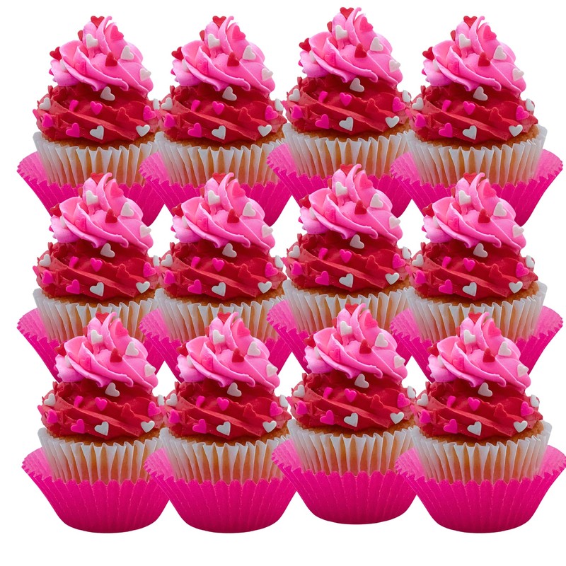 Sprinkle Deco Valentine Red, White & Pink Heart Shapes Edible